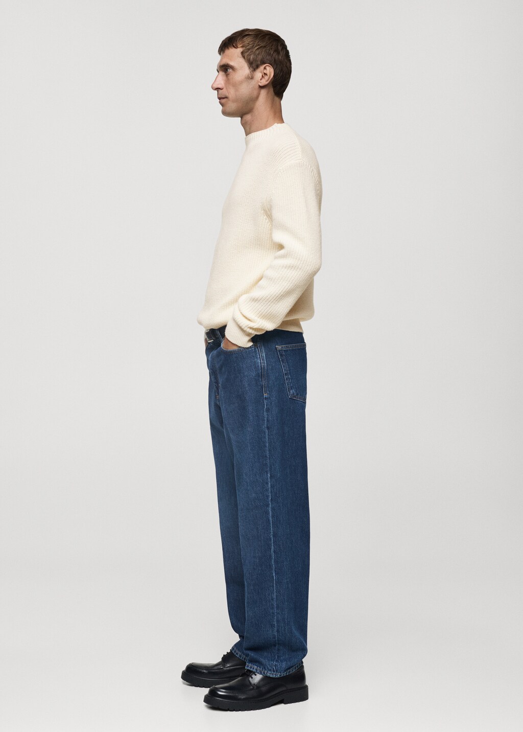 Knitted cotton sweater - Off White