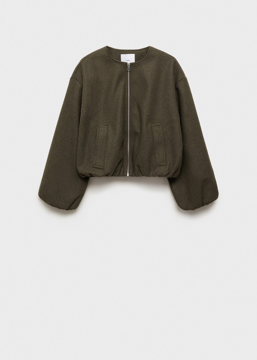 Gathered bomber jacket - Grey