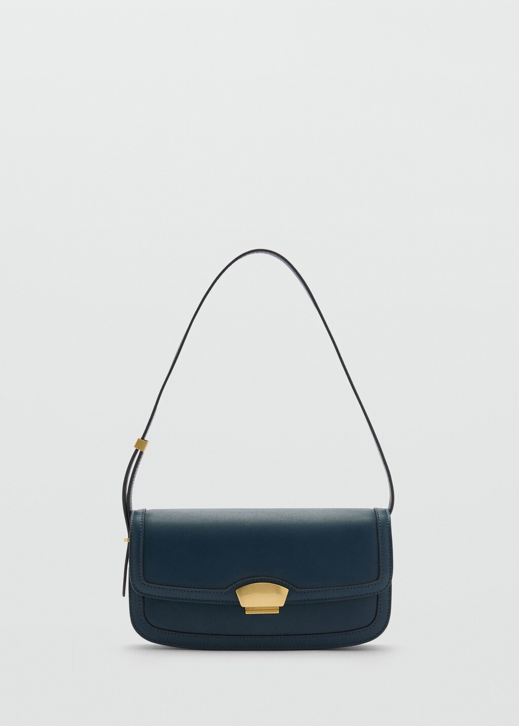 Shoulder bag with metal closure - Grey