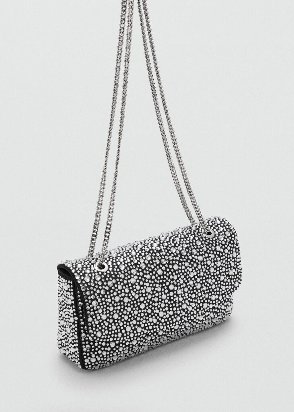 Crystal flap bag - Black