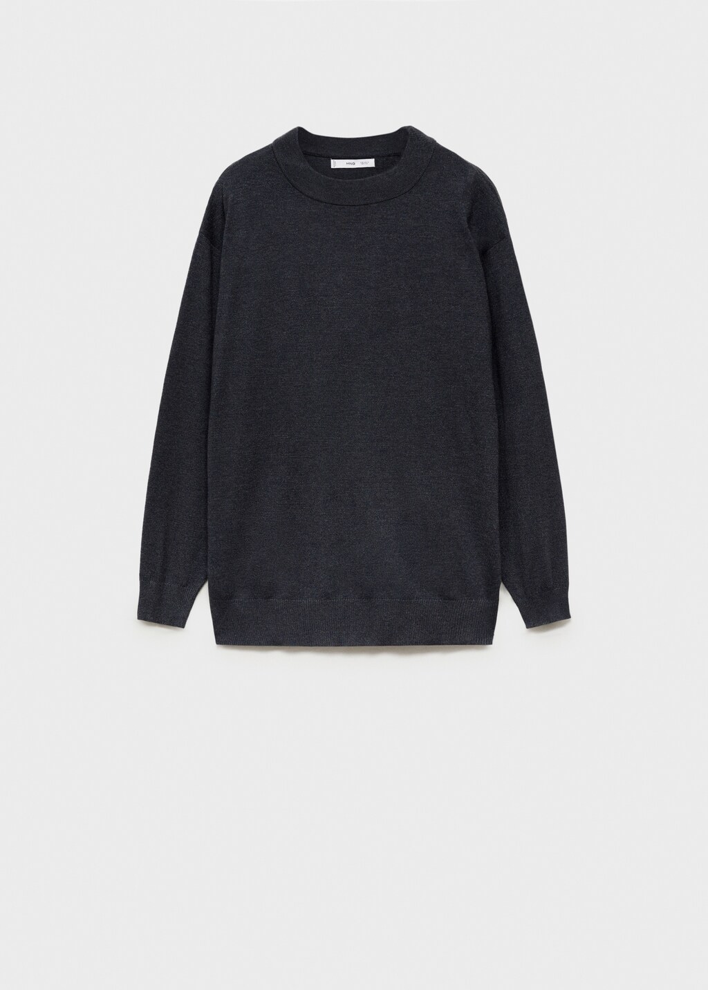 Round-neck knitted sweater - Dark Navy
