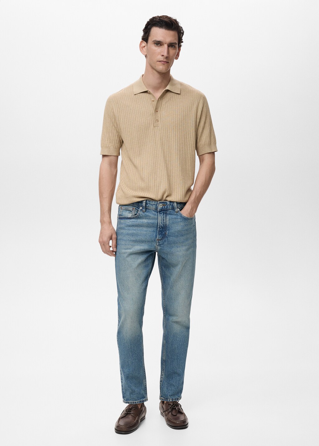 Ben tapered cropped jeans - Medium Brown