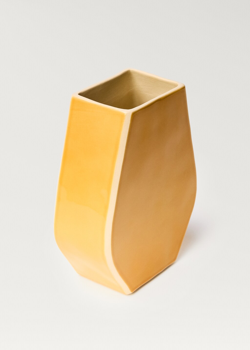 Geometric stoneware vase - Blue