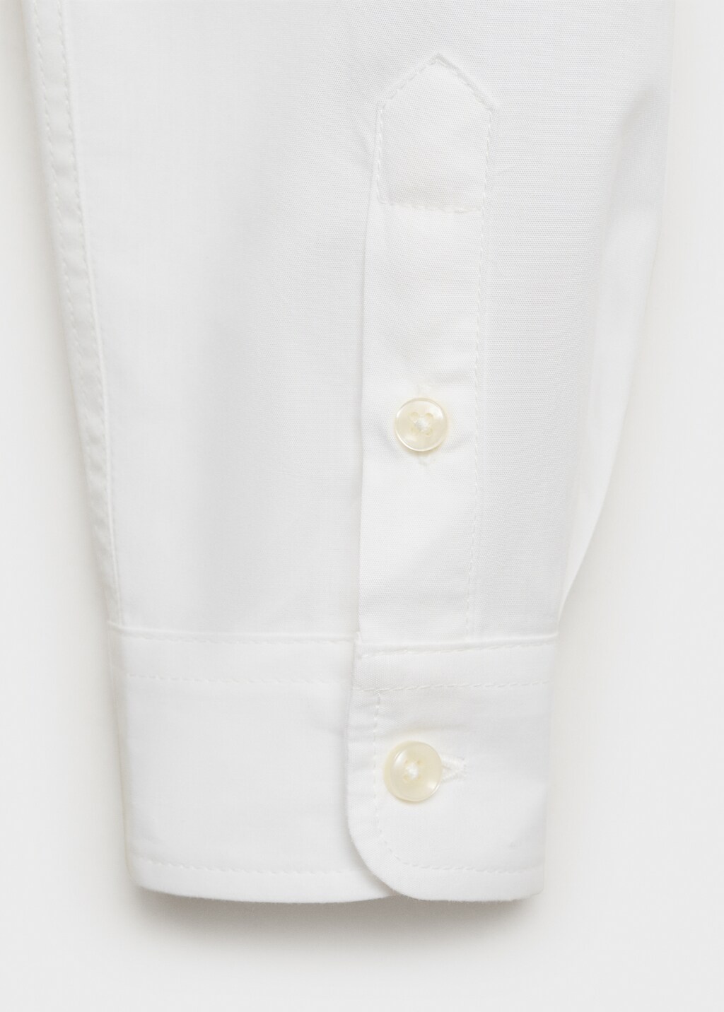 100% cotton dress shirt - White