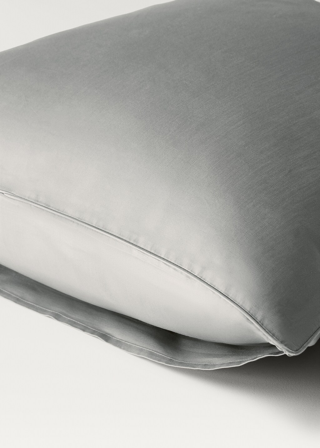 600-thread sateen cotton pillowcase, 60x60 cm - Pink