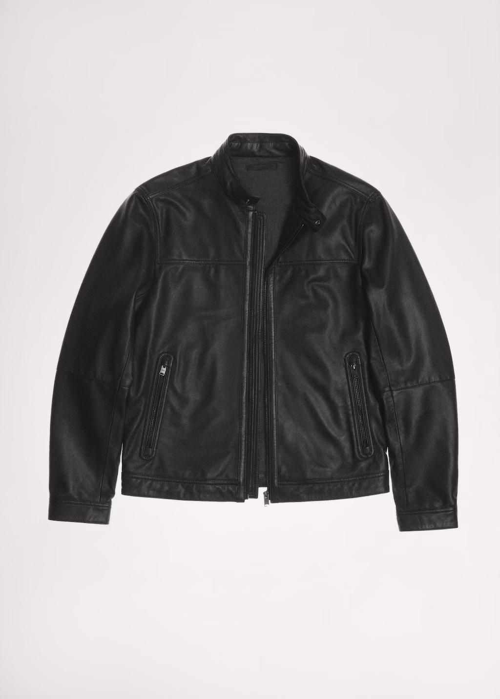 Nappa leather biker jacket - Black