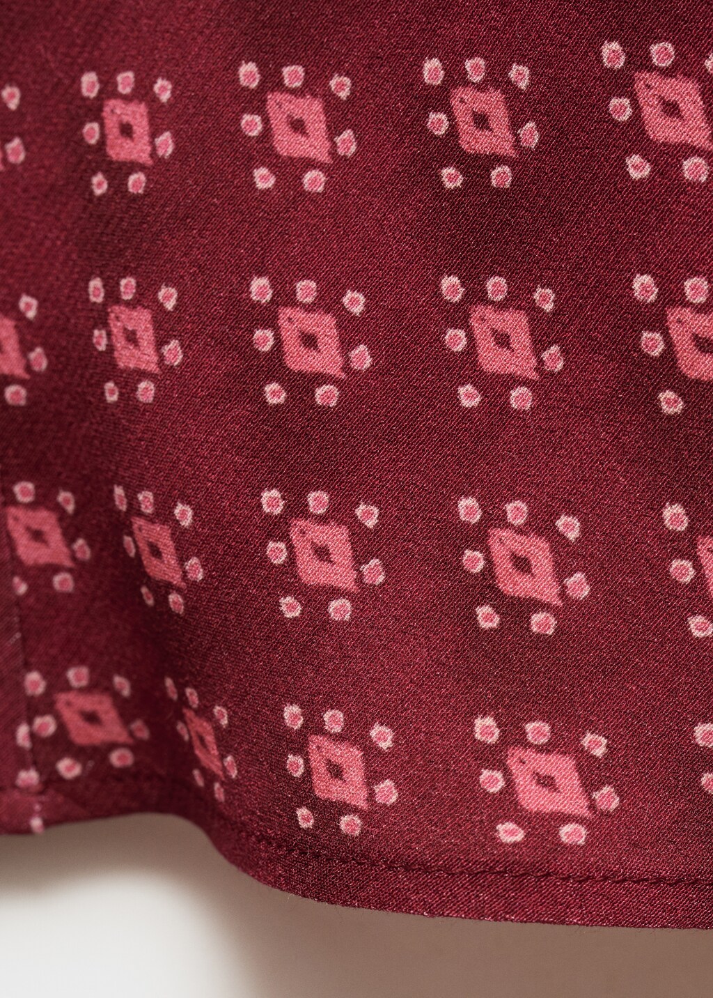 Printed long skirt - Maroon