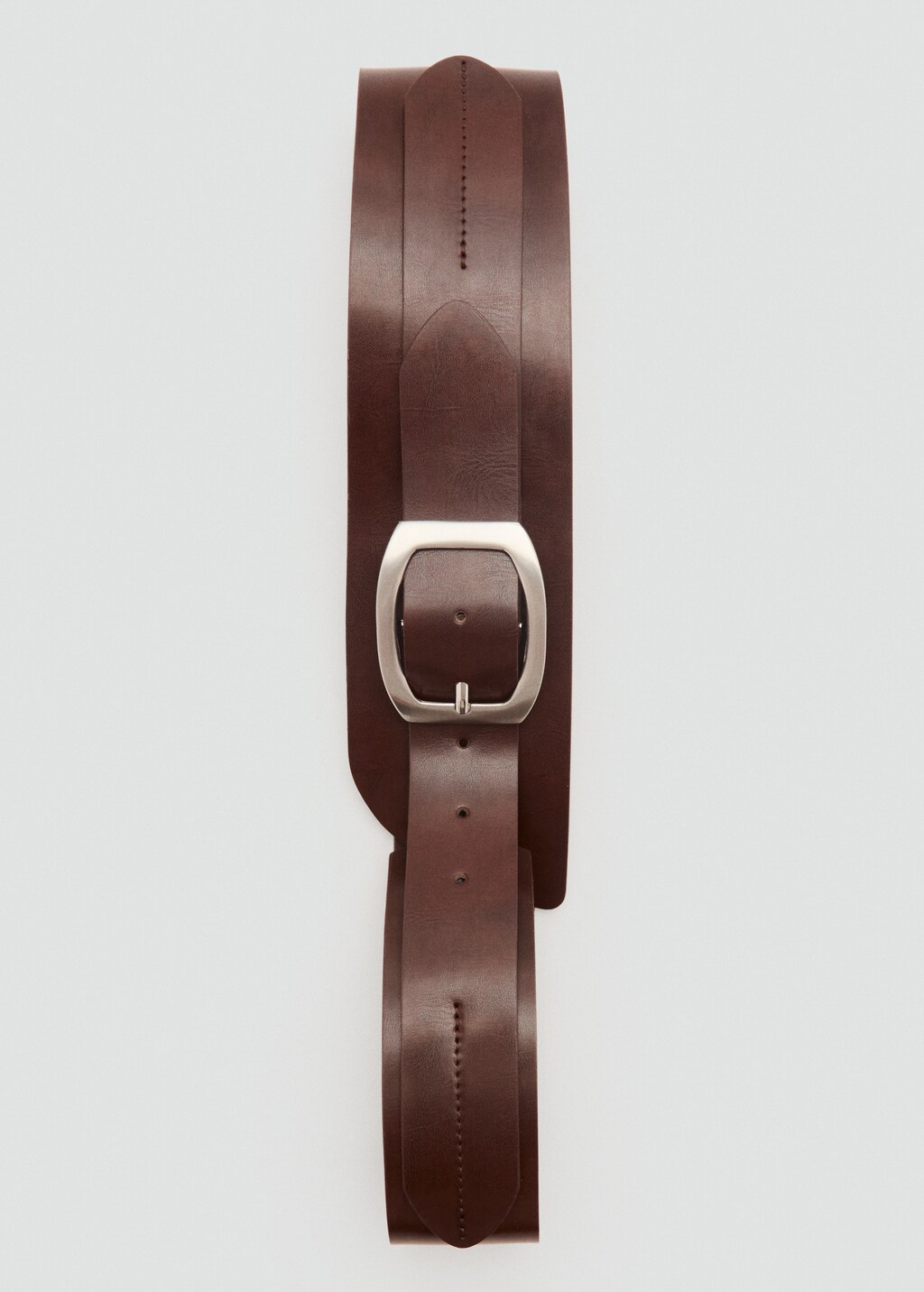 Leather obi belt - Chocolate