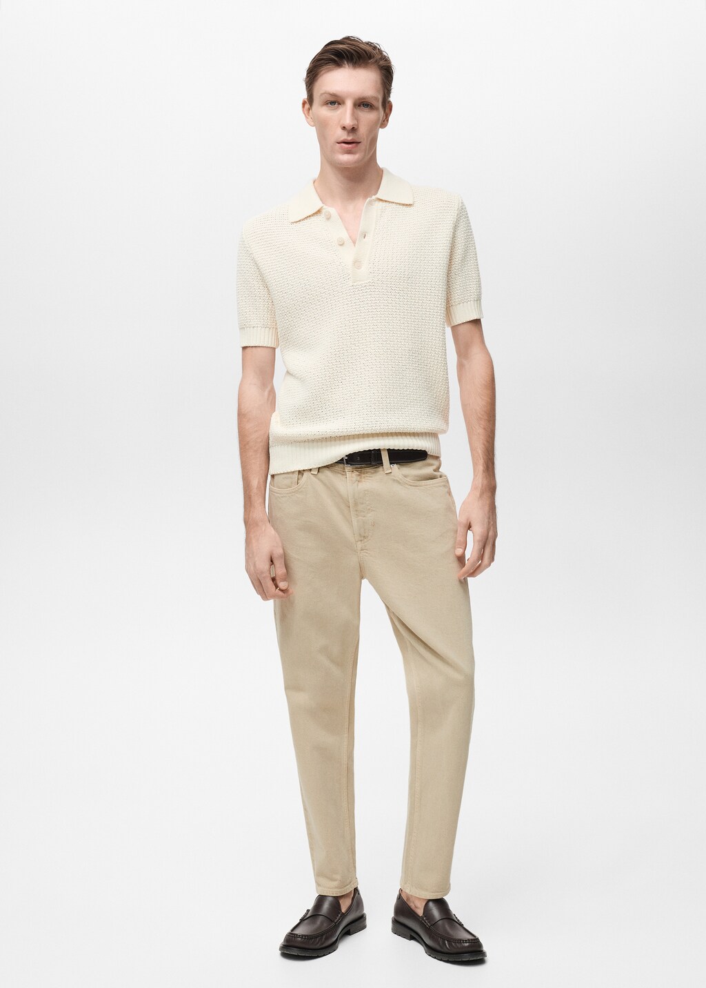 Ben tapered cropped jeans - Medium Brown