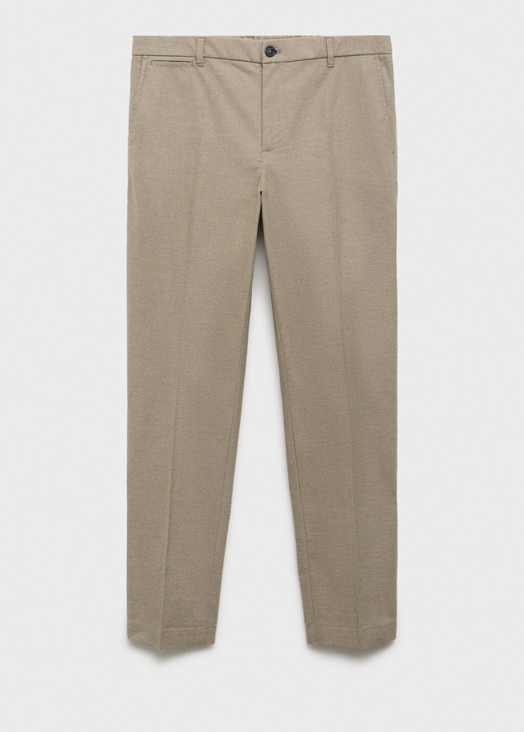 Regular-fit flannel trousers - Light Heather Grey