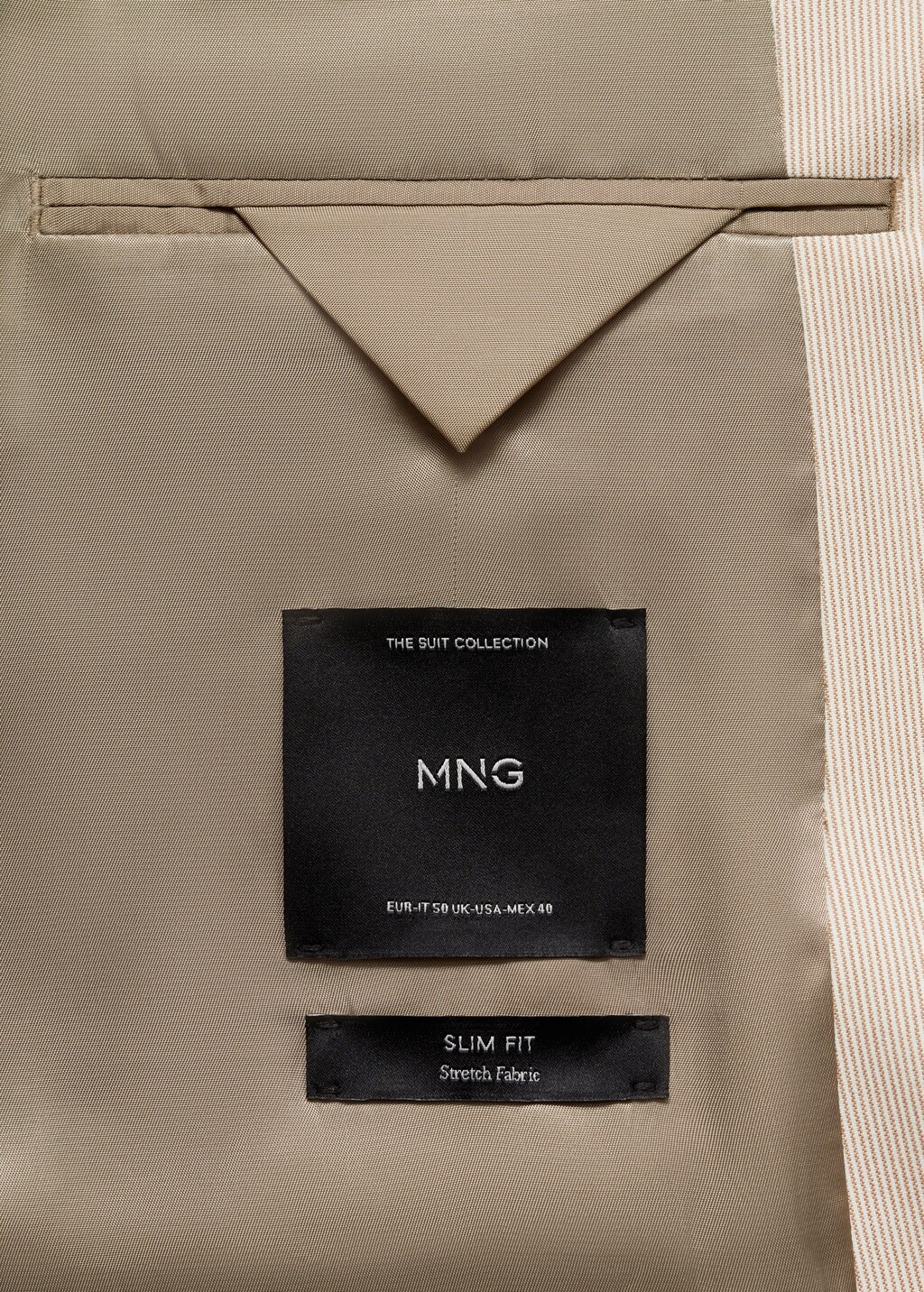 Stretch-fabric slim-fit suit jacket - Dark Navy