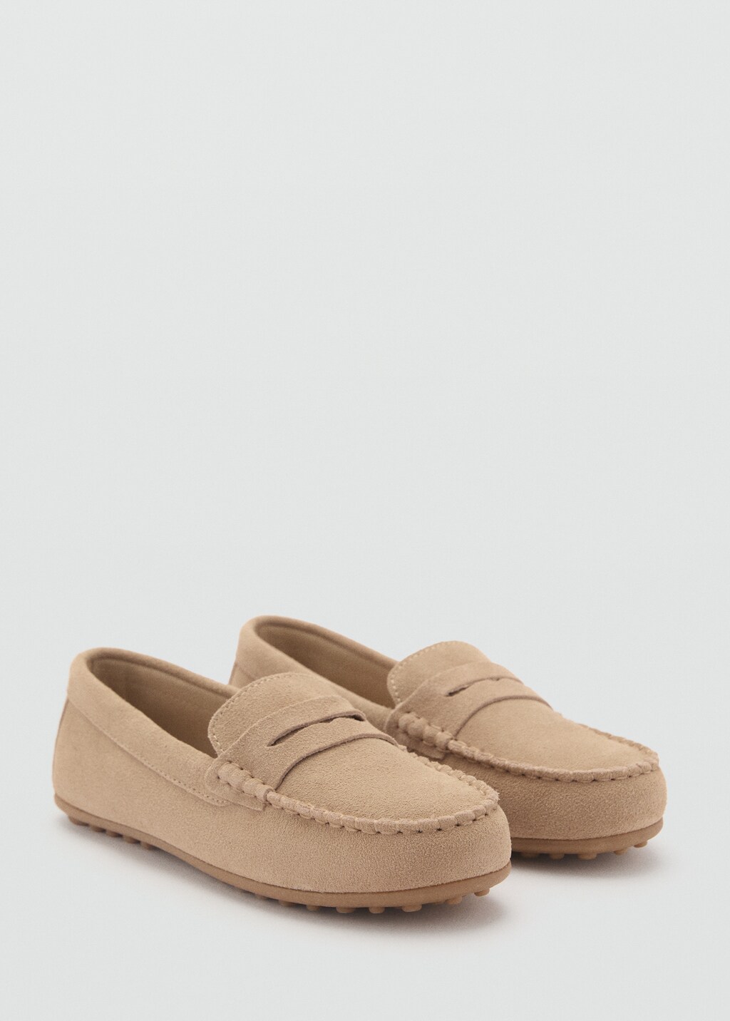 Suede penny loafers - Sand