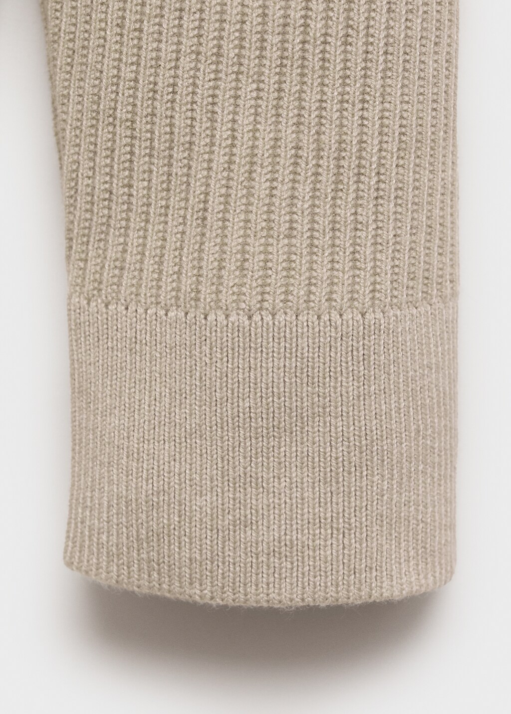 Ribbed sweater with zip neck - Chocolate