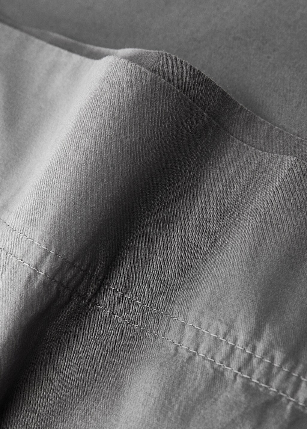 Cotton poplin double-stitched pillowcase 45x110 cm - Caramel