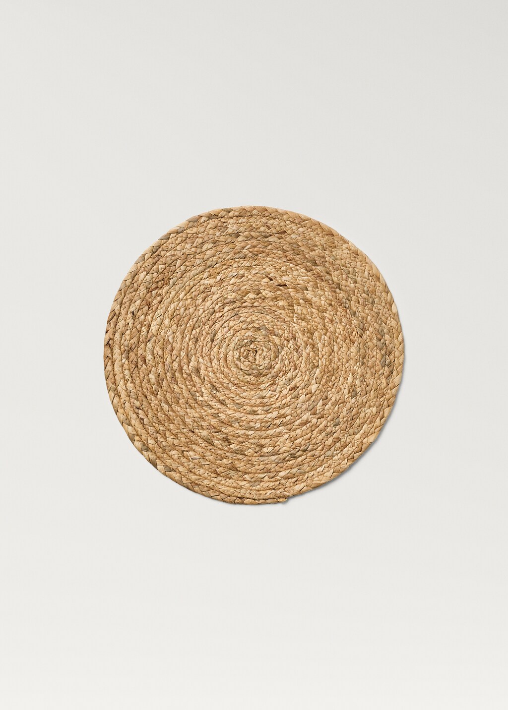 Natural fibre round placemat - Blue
