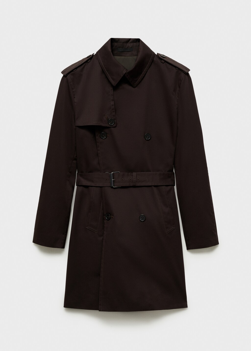 Water-repellent belted trench coat - Night Blue