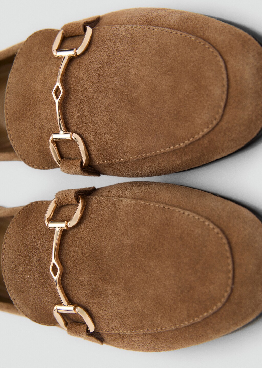 Buckle leather moccasins - Ecru
