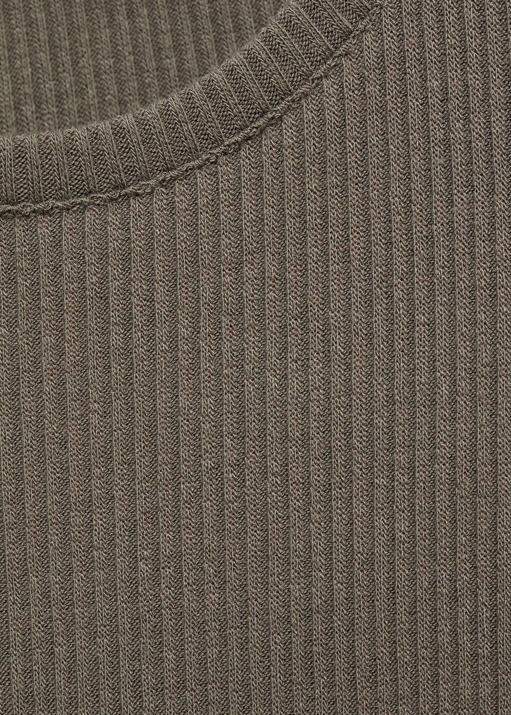 Ribbed long-sleeved t-shirt - Charcoal