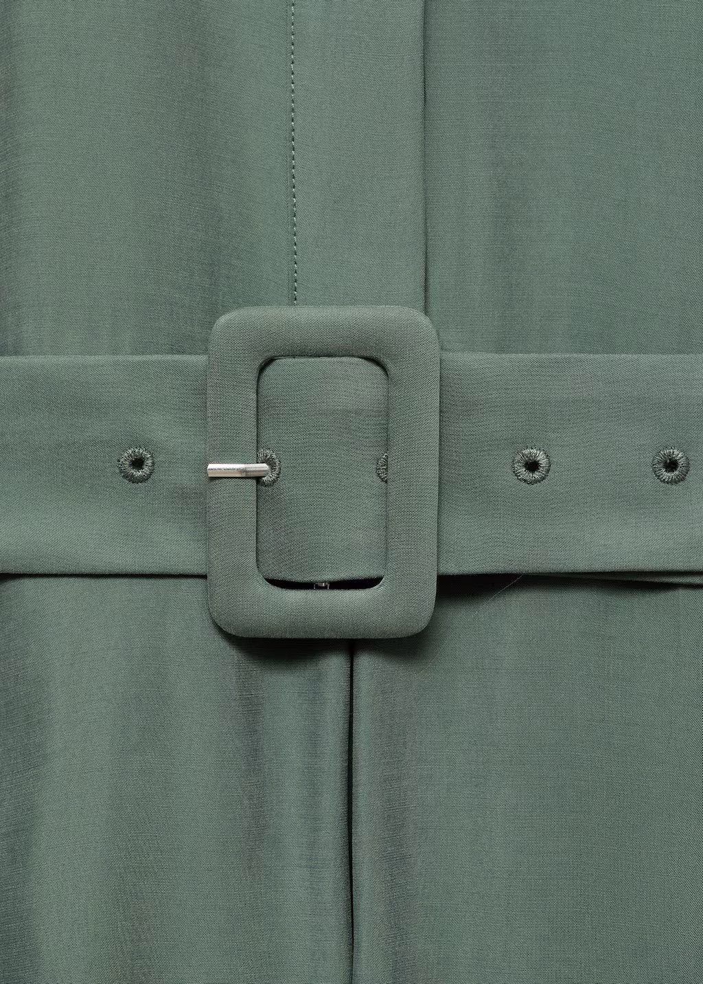 Flared midi-dress with belt - Red