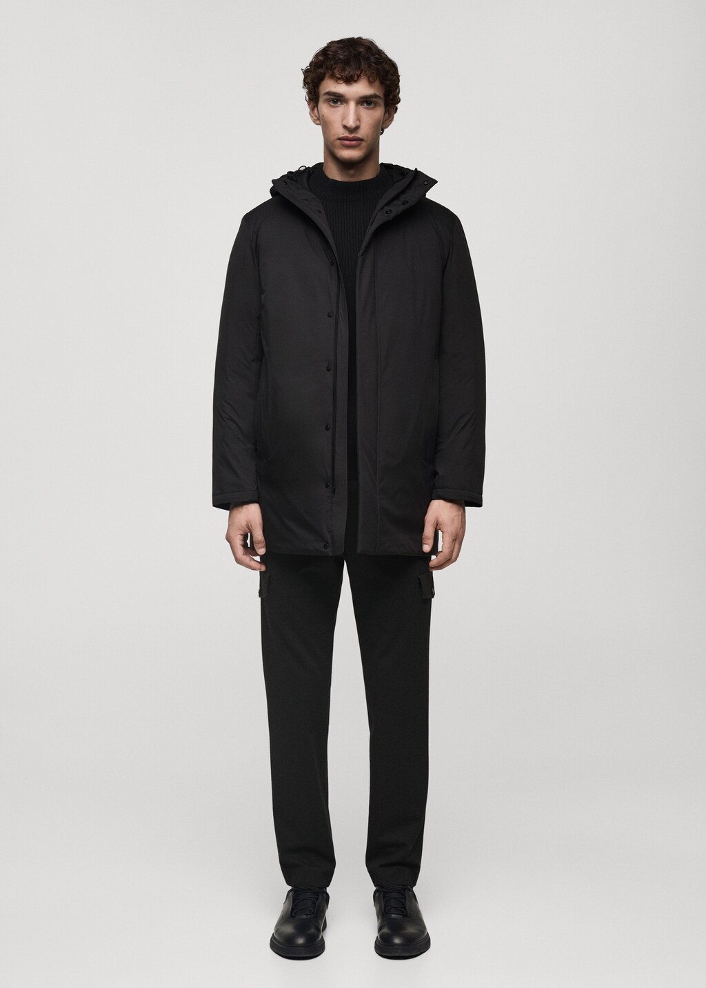 Thermore® waterproof quilted parka with Thermore® padding - Charcoal