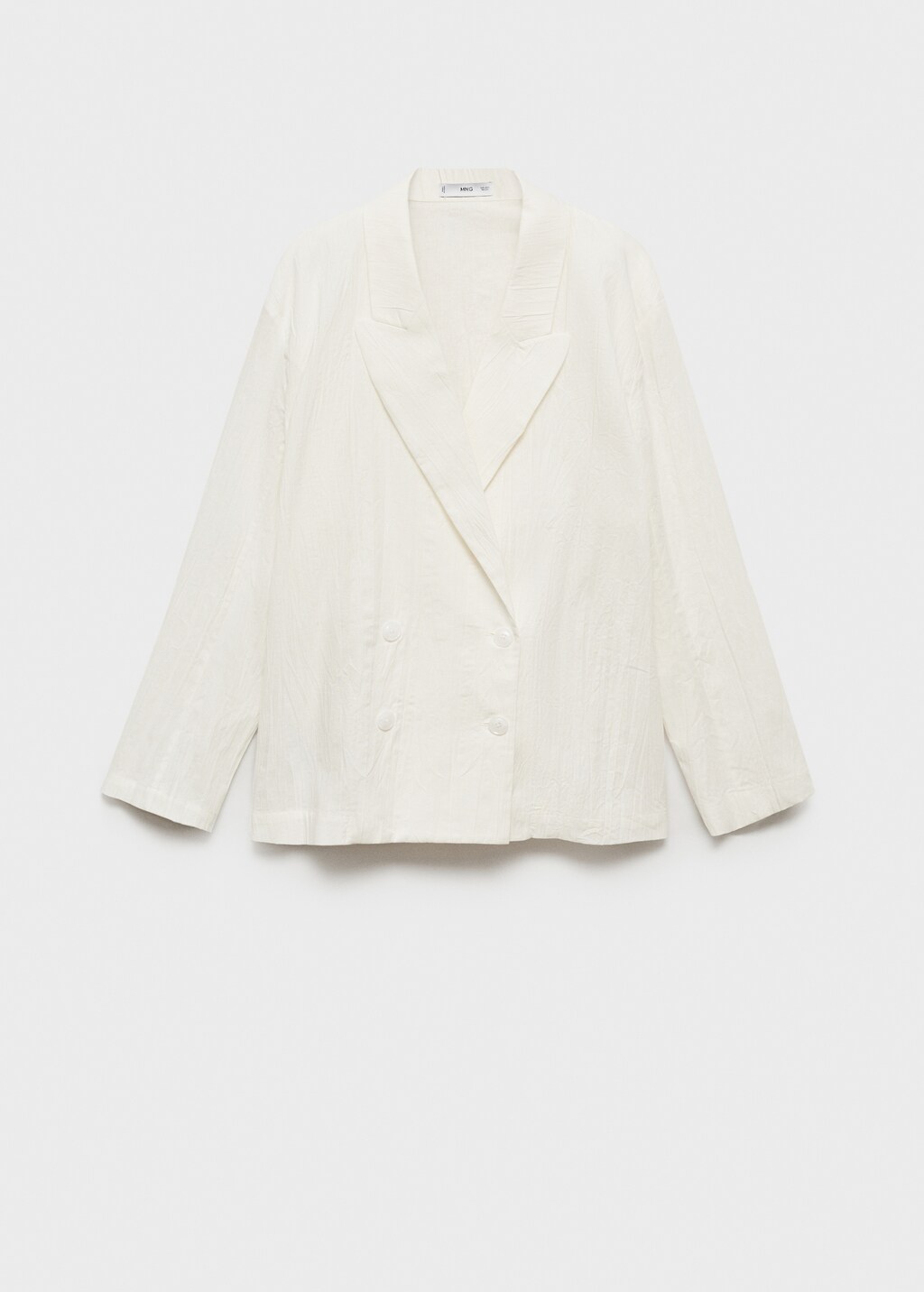 Creased-effect suit jacket - White