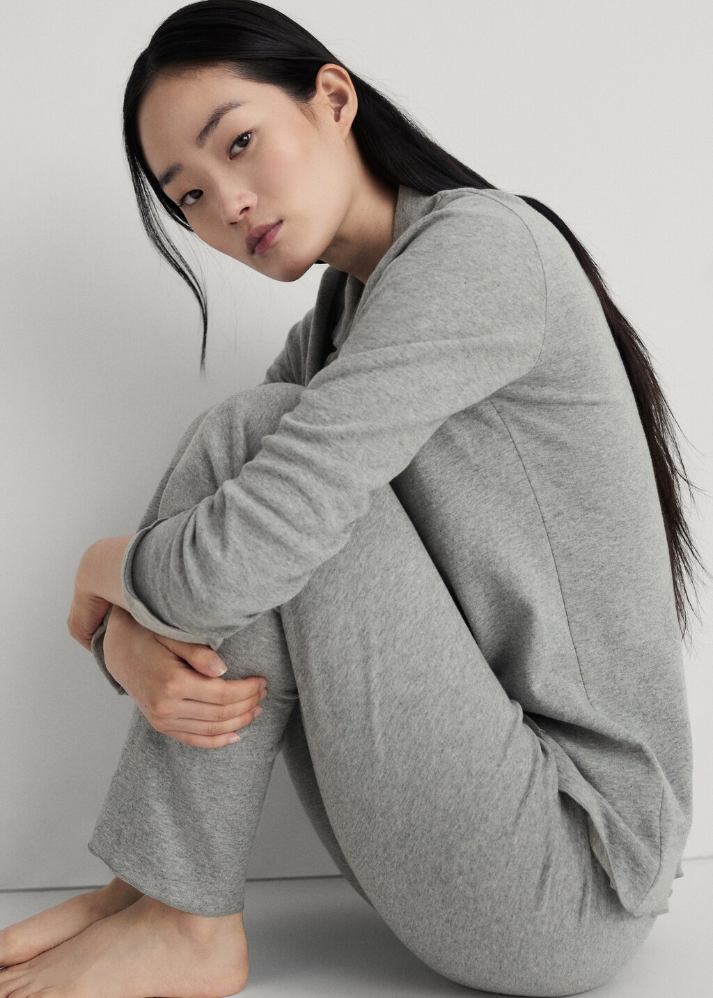 Double-face cotton trousers - Light/Pastel Brown