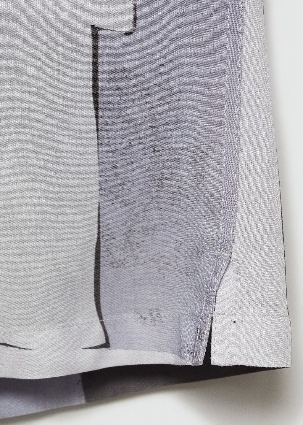 Printed fluid regular-fit shirt - Light/Pastel Grey
