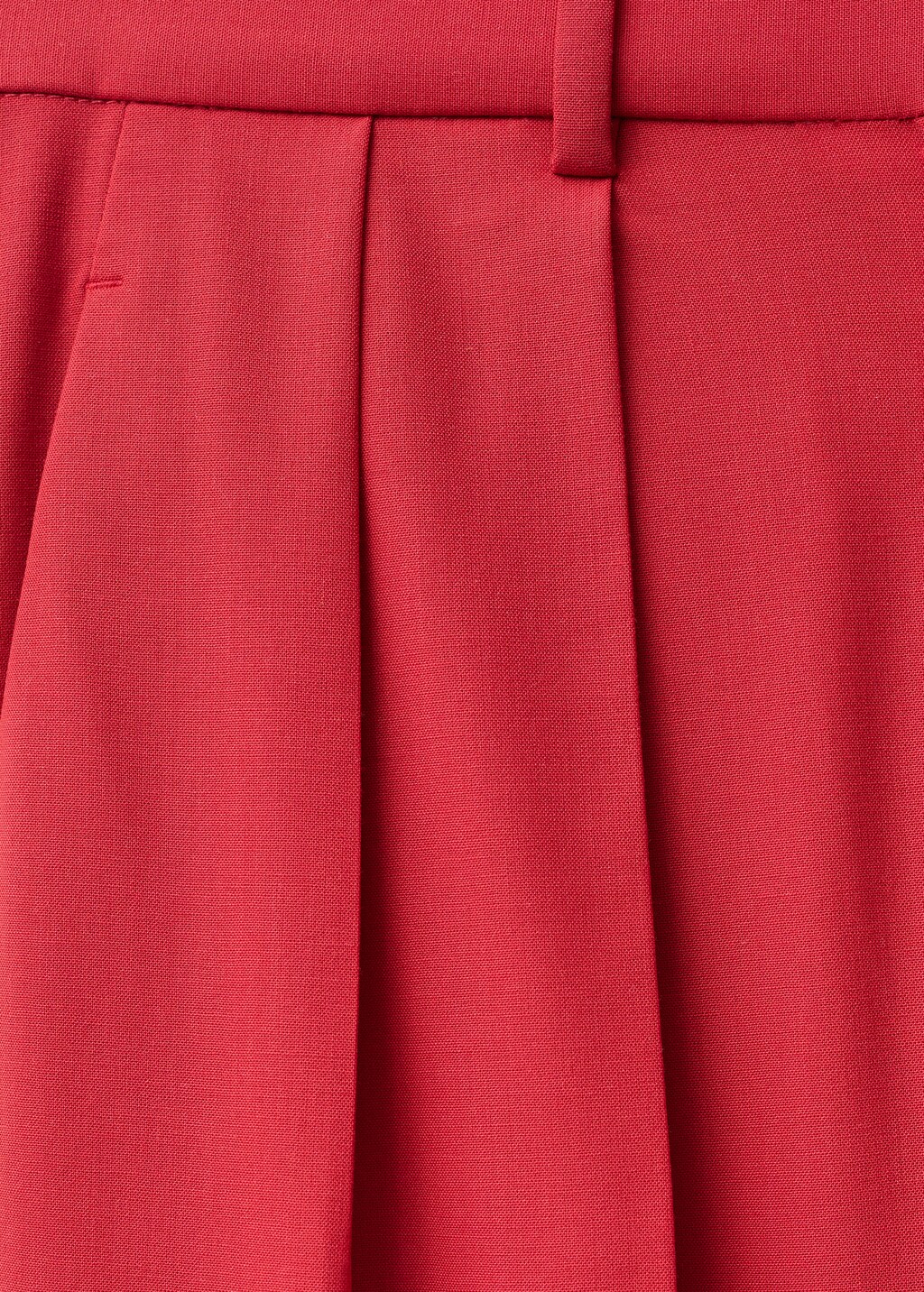Wideleg wool-blend suit trousers - Red