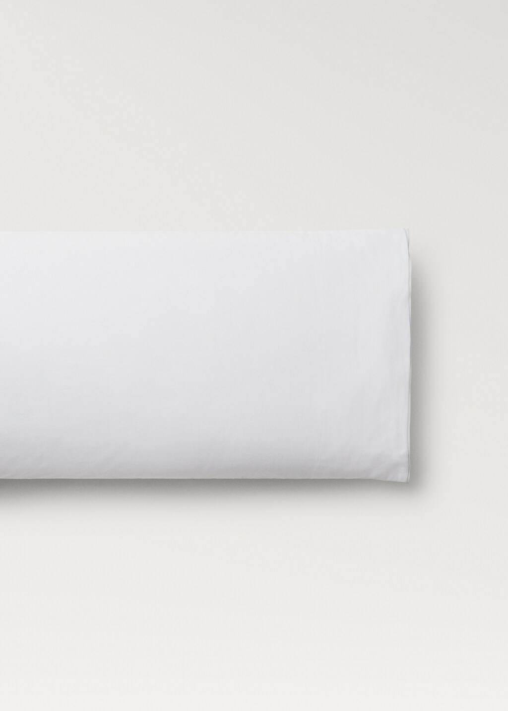 Cotton percale pillowcase with double overlock, 45x110 cm - Medium Brown