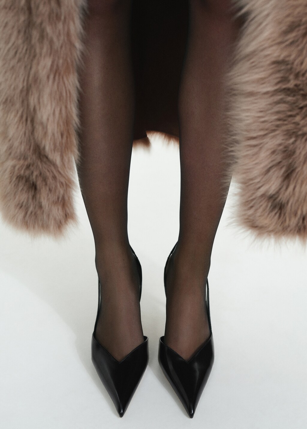 Heel leather shoes - Black