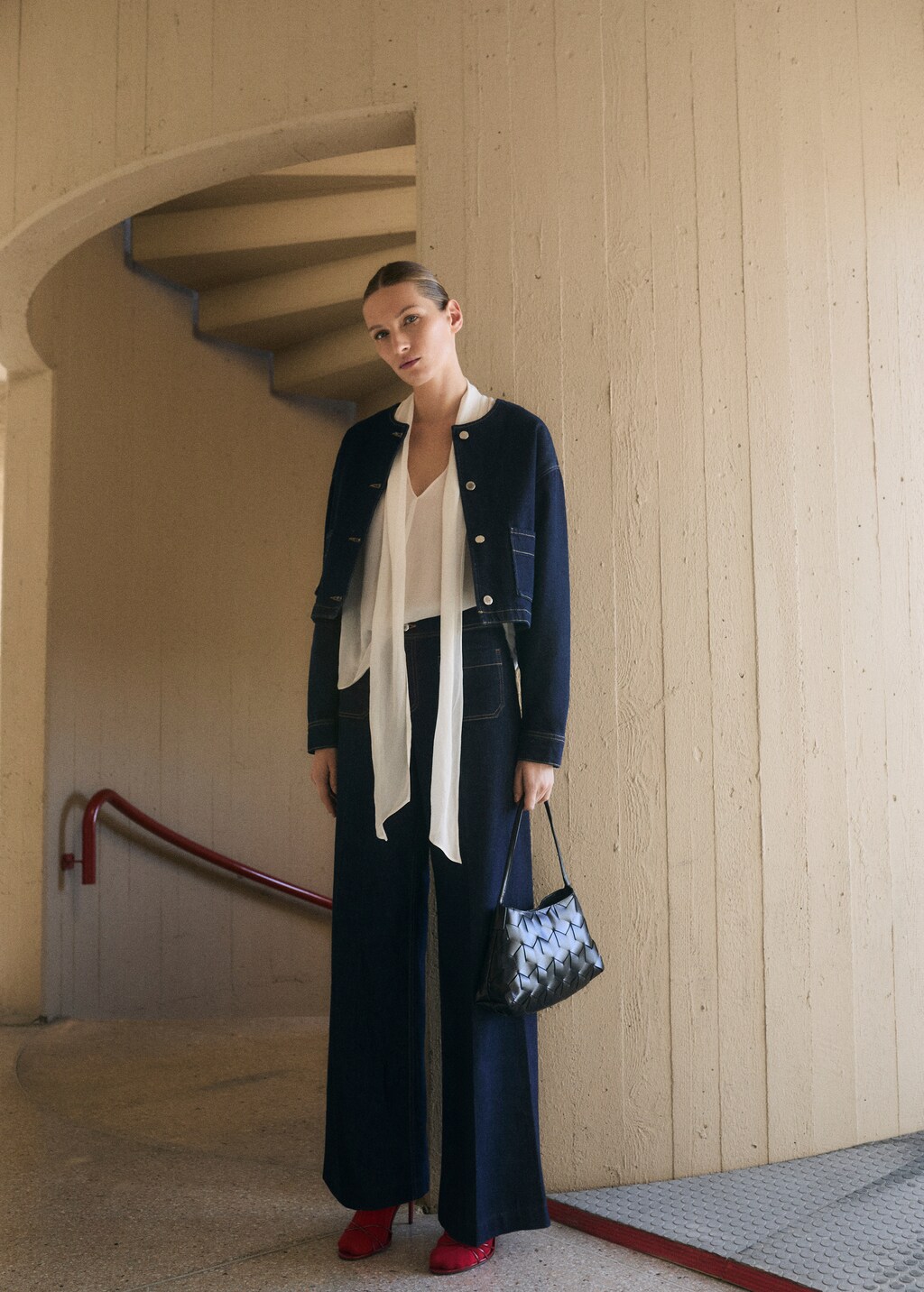 Wideleg jeans with pockets - Khaki