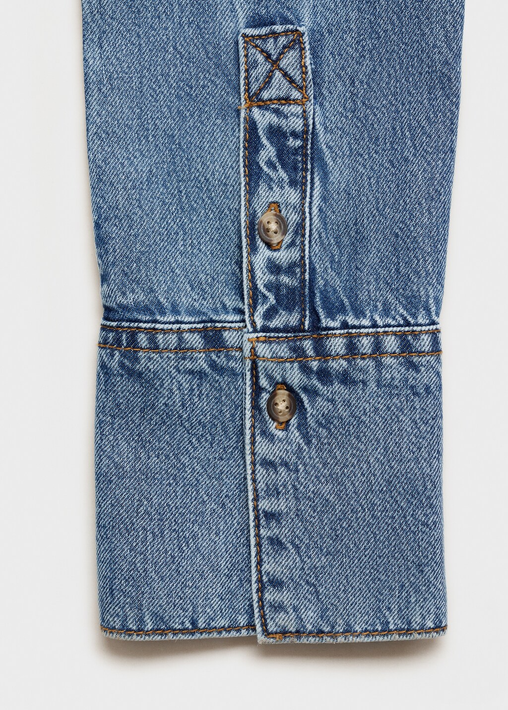 Denim shirt with bow - Medium Blue