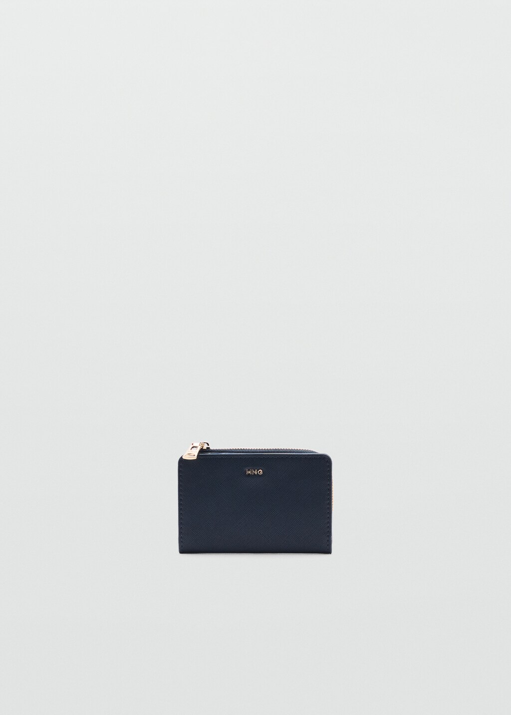 Saffiano-effect folded wallet - Sky Blue