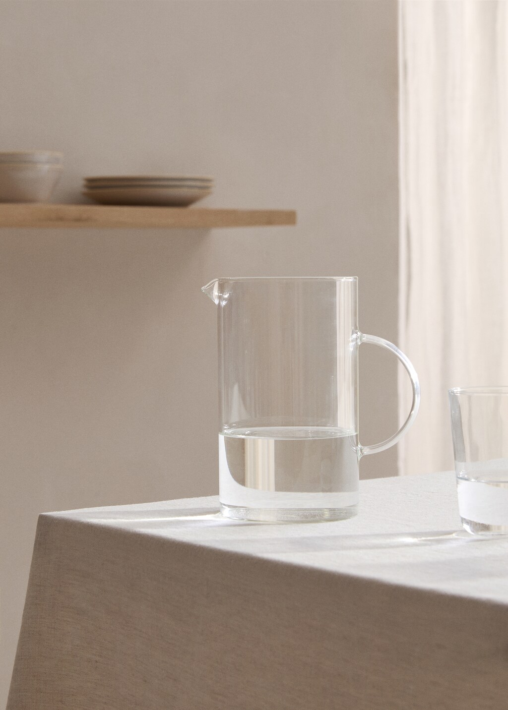 Borosilicate jug with handle 17x10cm - Ice Grey