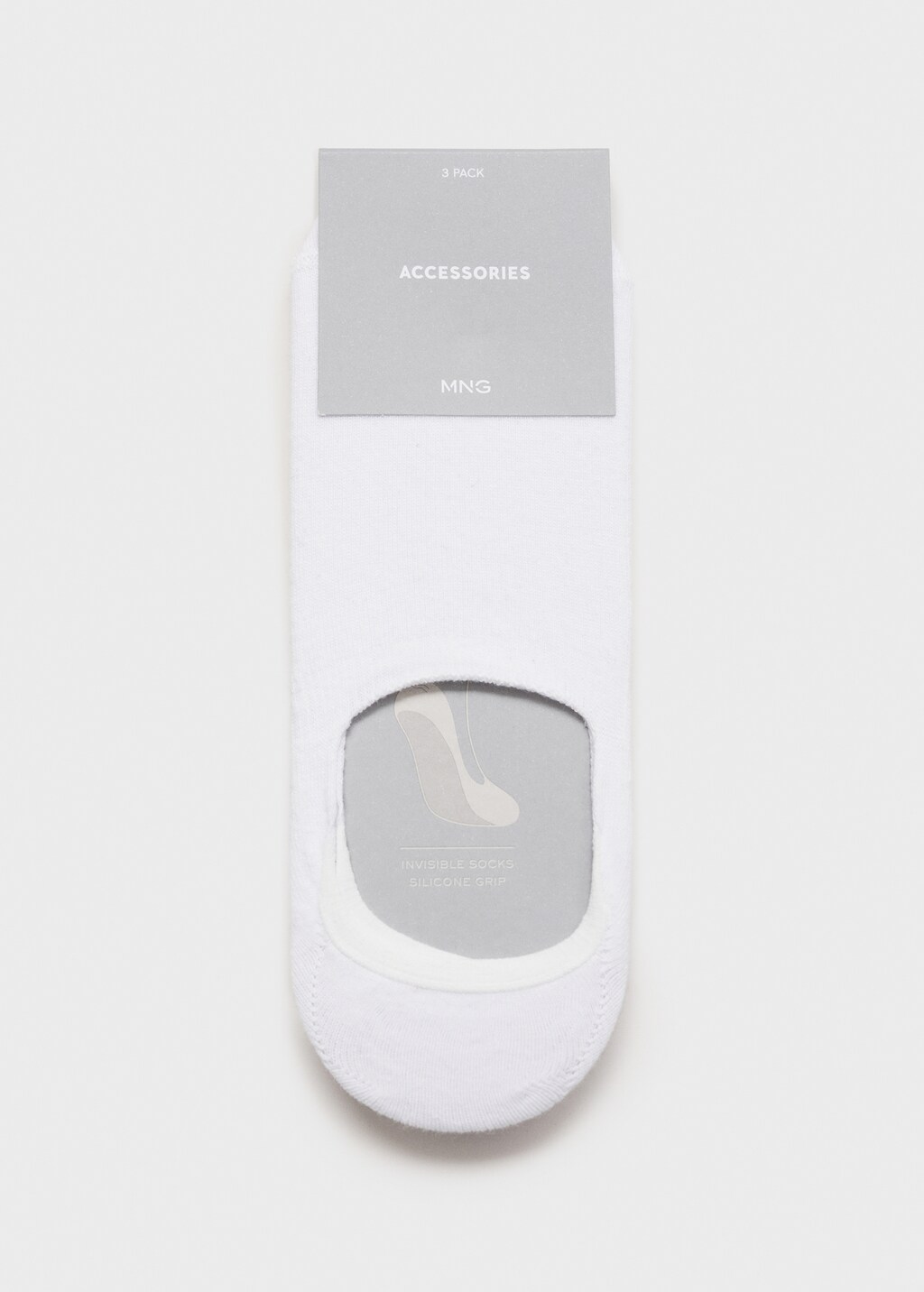 3-pack of invisible socks - White