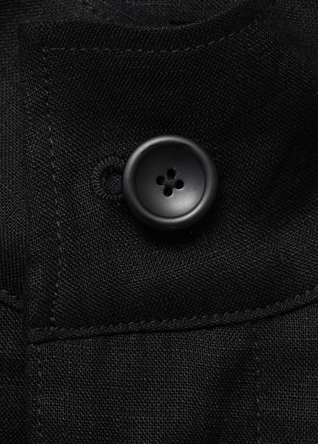 100% linen turtleneck jacket - Khaki