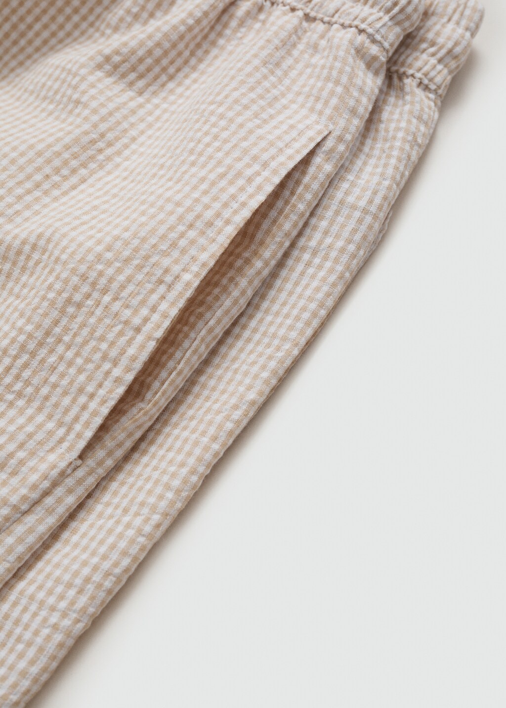 Gingham-check two-piece pyjamas - Dark Navy