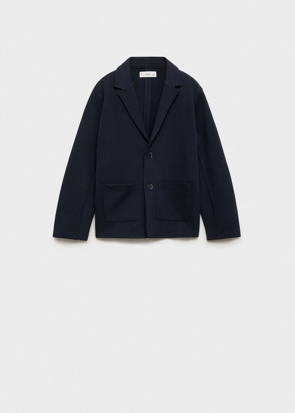 Knitted jacket with pockets - Dark Navy
