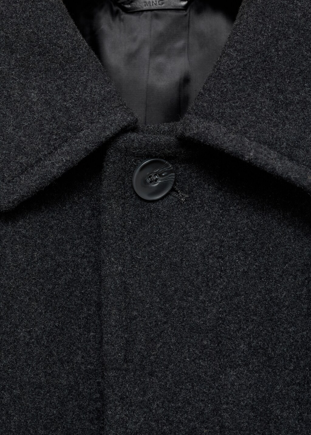 Pocketed wool coat - Charcoal