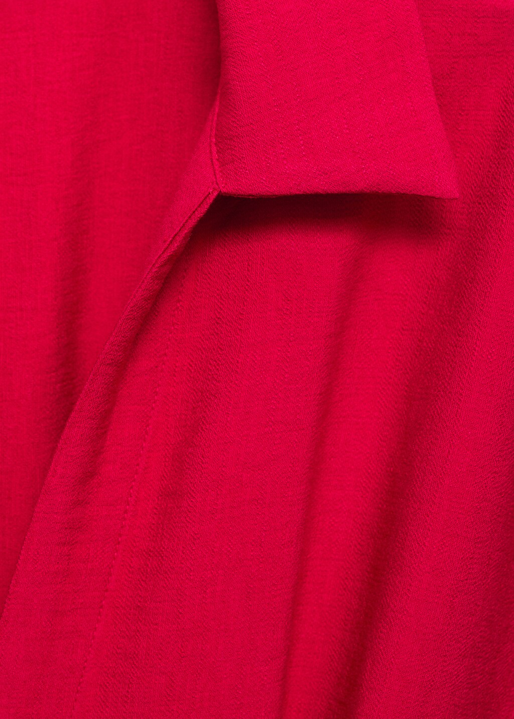 Cotton dress with dart detail - Red