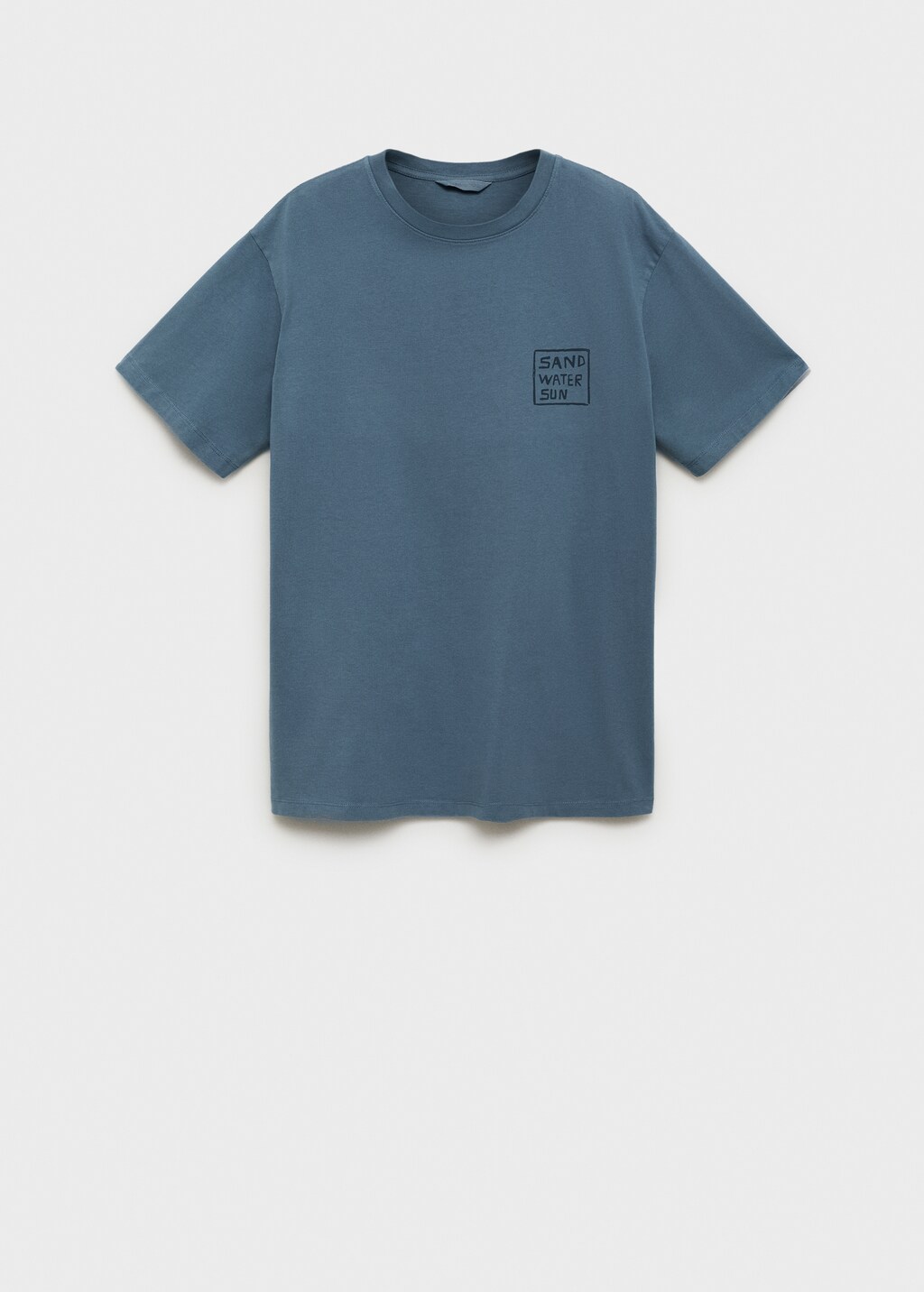 Printed cotton-blend t-shirt - Blue