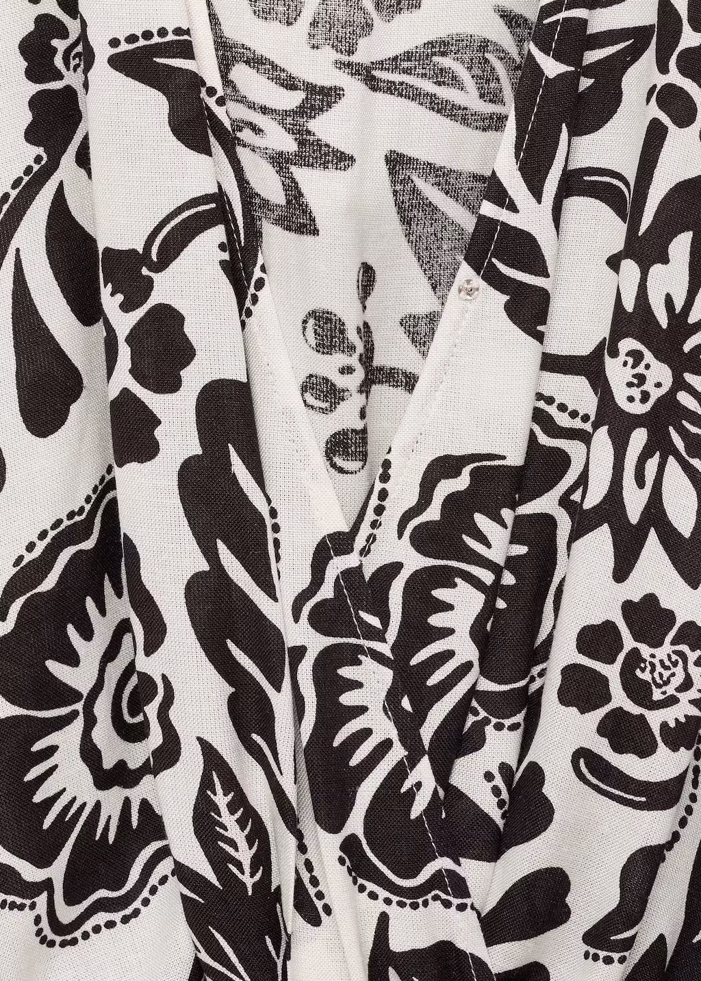 Belt printed jumpsuit - White