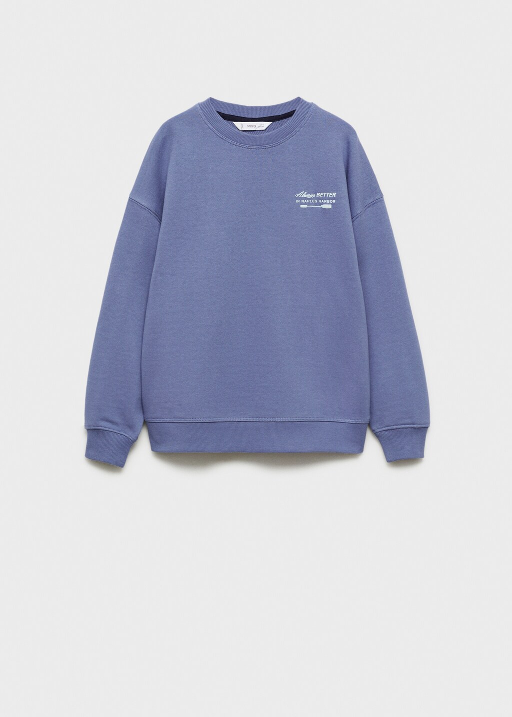 Printed cotton sweatshirt - Blue