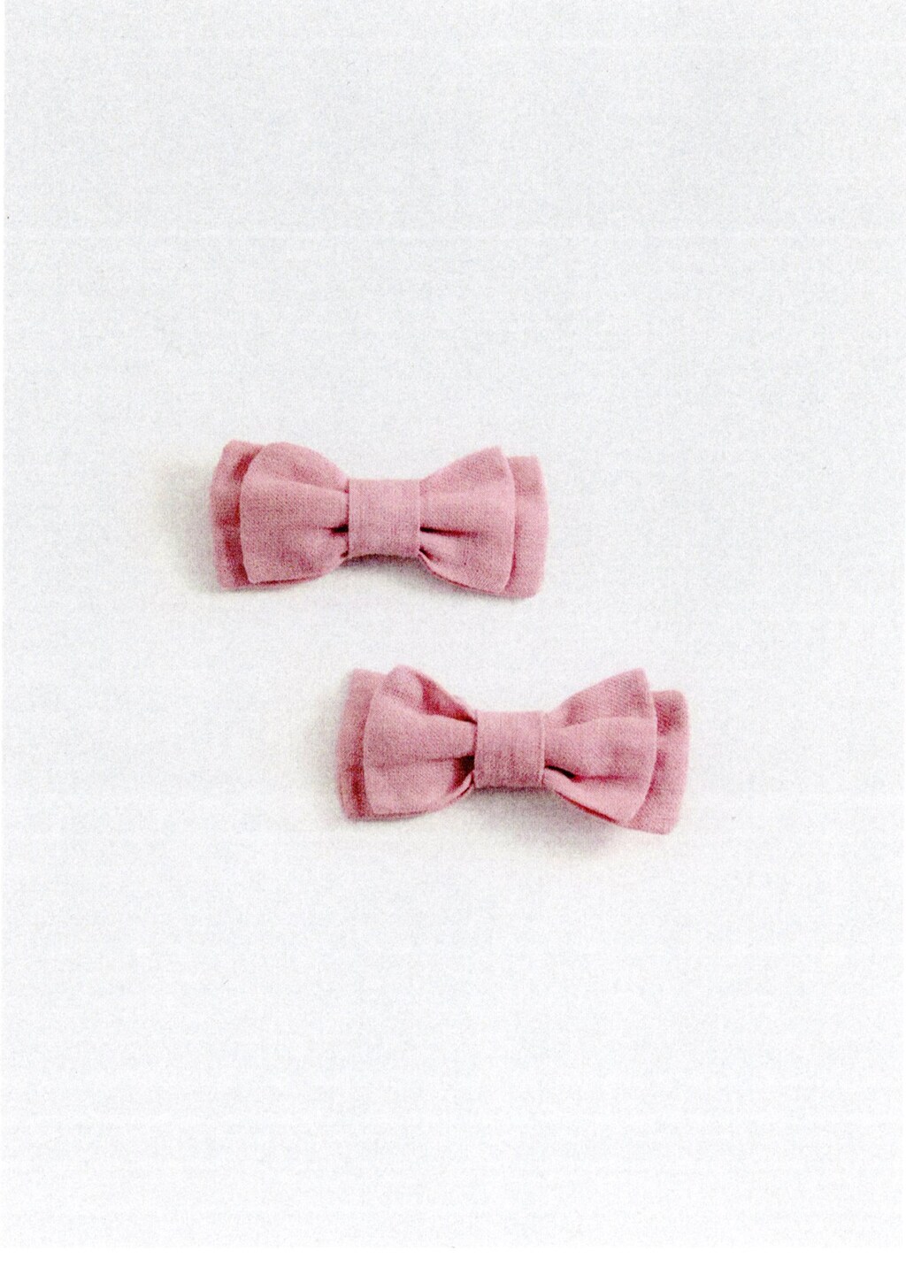 2 pack bow hairclip - Pale Pink