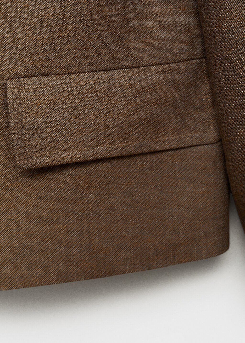 Linen-blend cropped jacket - Chocolate