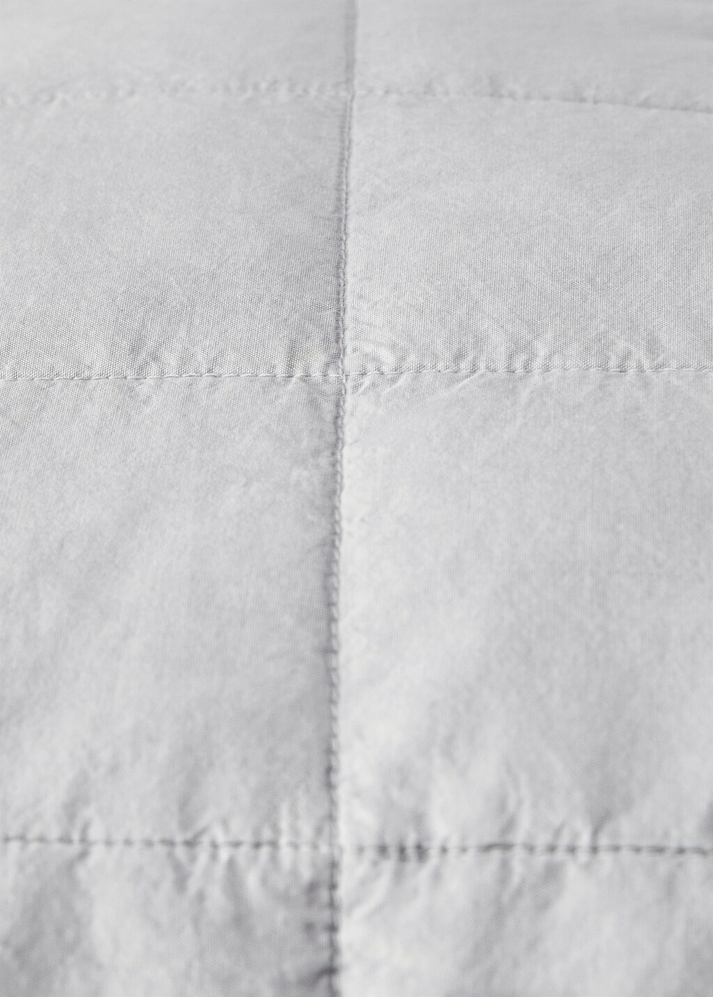 Cotton percale garment-dyed check cushion cover, 50x50 cm - Medium Brown