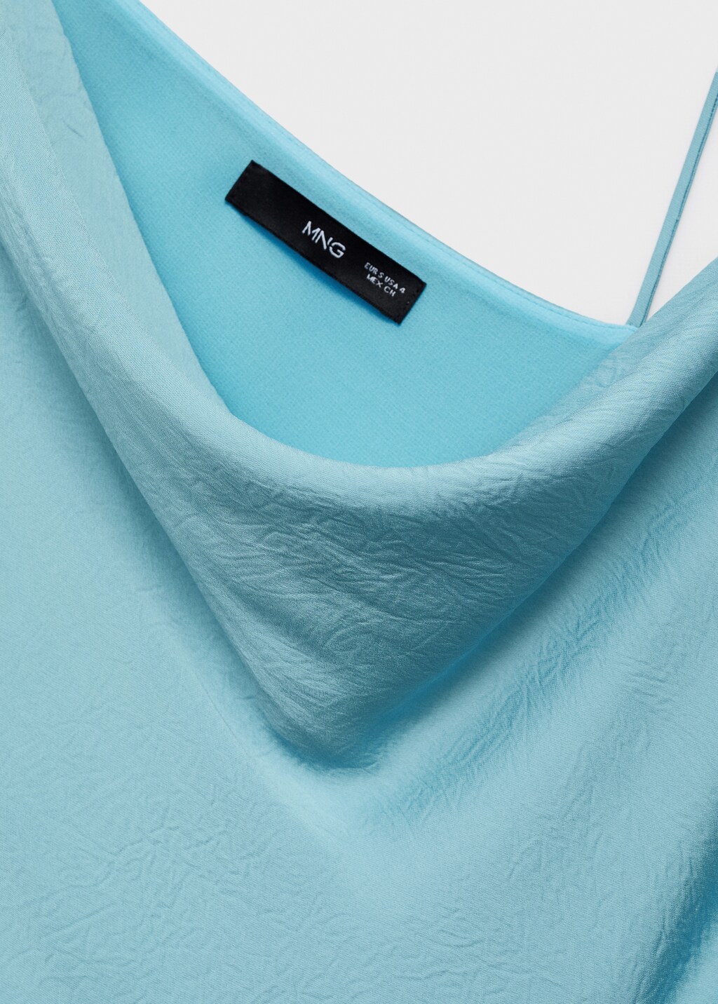 Asymmetrical creased-effect dress - Sky Blue