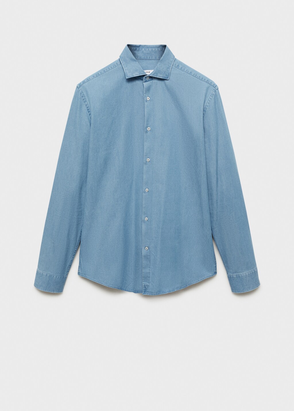 100% cotton chambray shirt - Medium Blue