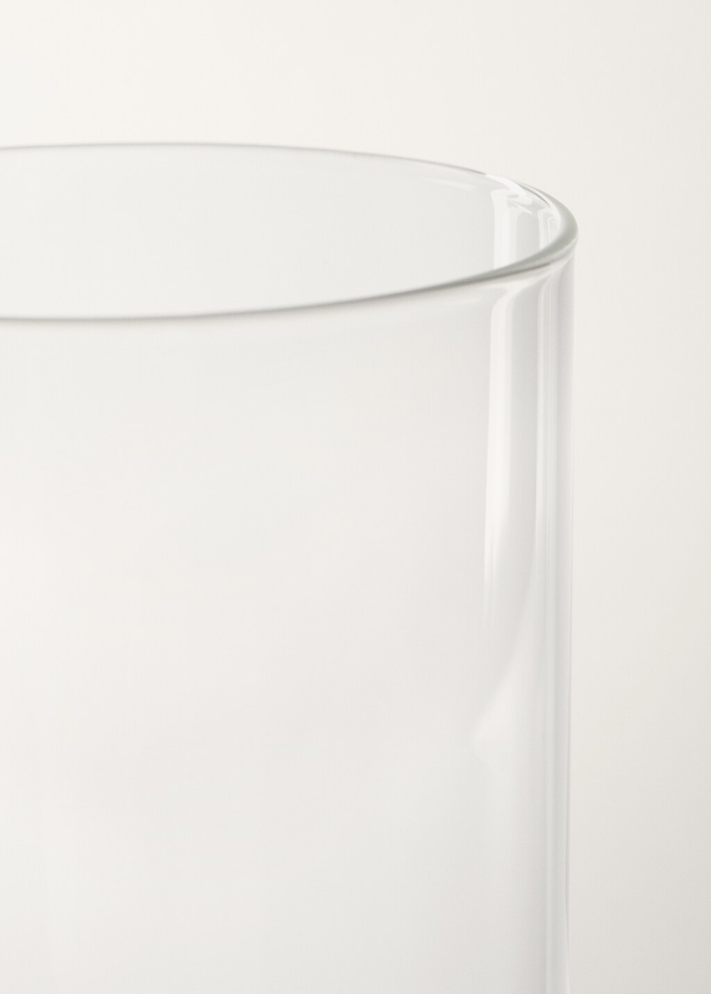 Large cylindrical borosilicate vase - Ice Grey