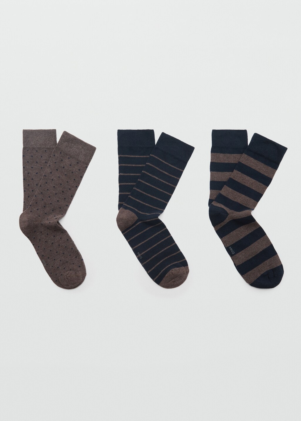3 pack mixed socks - Grey
